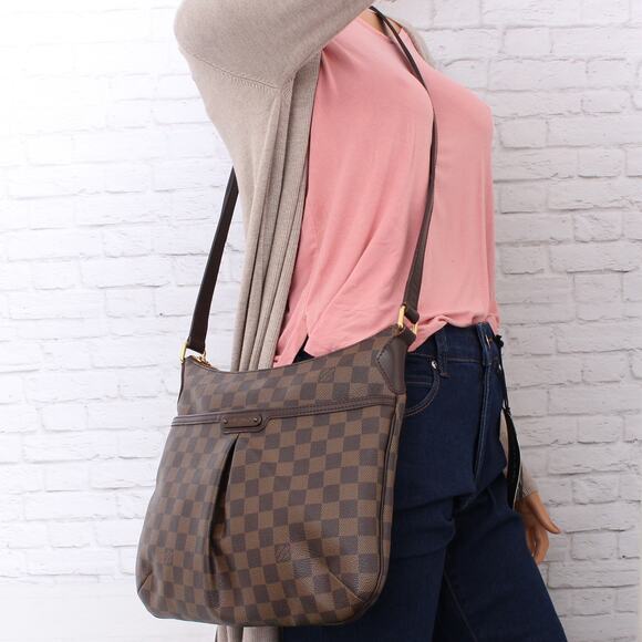 Louis Vuitton Bloomsbury PM Crossbody Damier Ebene Purse Handbag Messenger A2450 - Picture 3 of 12